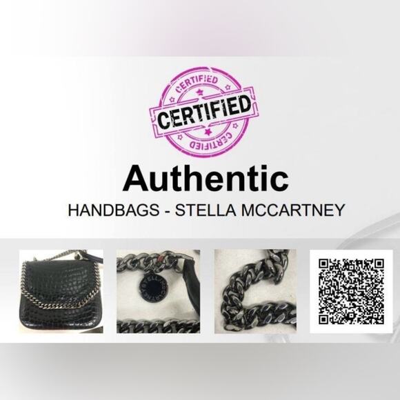 Authentic Stella McCartney Croc Embossed Faux Leather Falabella Star Box Bag - Picture 12 of 12